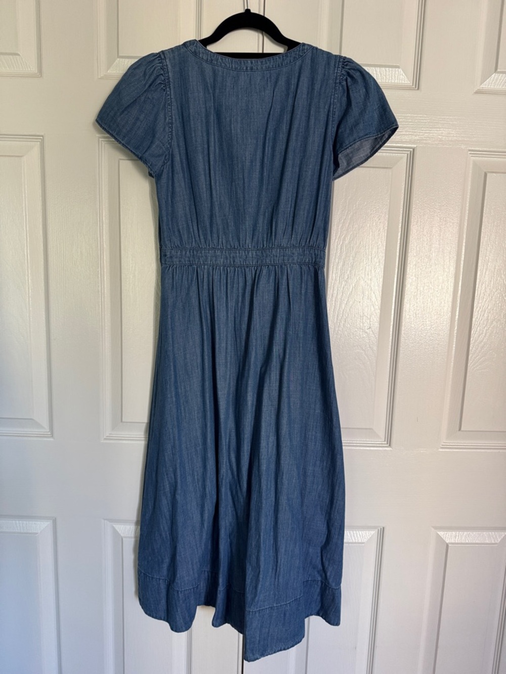 Madewell Casual Blue Denim Button-Front Midi Dress - Picture 3 of 3